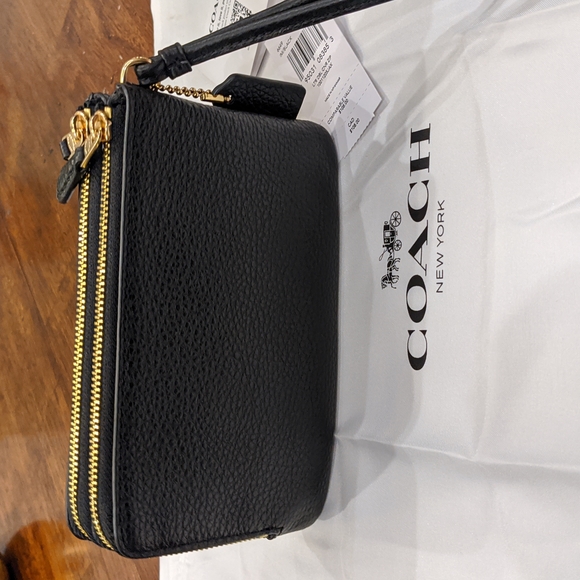 COACH DOUBLE CORNER ZIP WRISLET WALLET NWT ❤ - Picture 3 of 6
